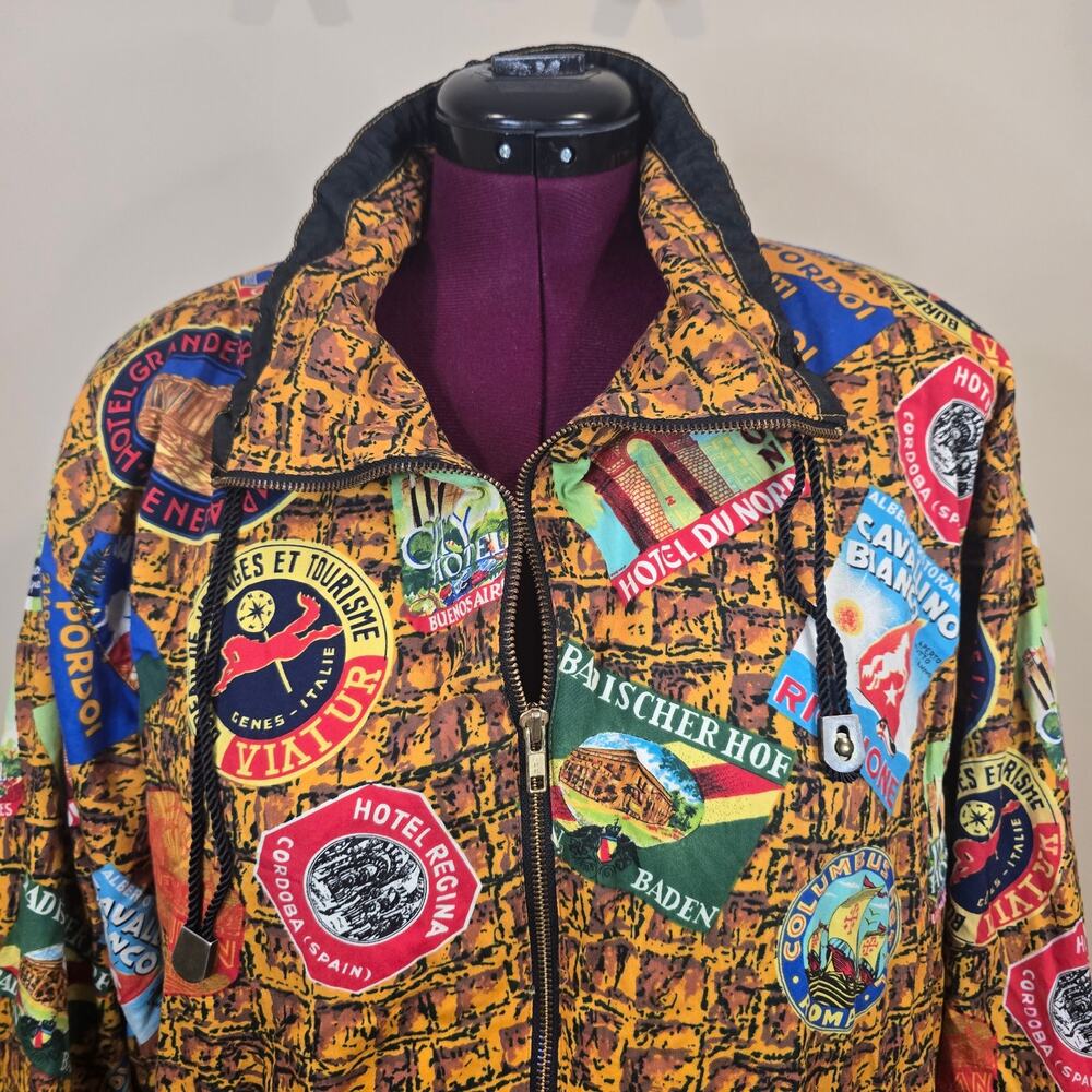 80s/90s Vintage Women's The La Costa Spa Lightweight Bomber Jacket | Size Large - Picture 4 of 14